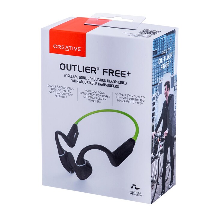 Auriculares de conducción ósea CREATIVE OUTLIER FREE+ inalámbrico, impermeable Verde claro