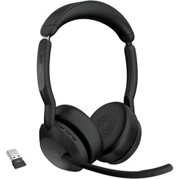 Jabra Evolve2 55 MS Auriculares estéreo supraaurales (Bluetooth, inalámbricos, USB-A)