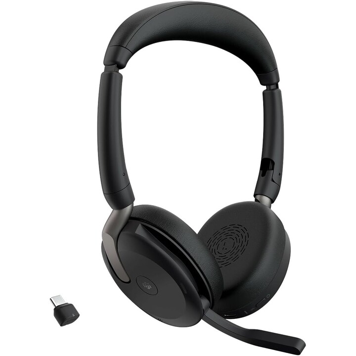 Jabra Evolve2 65 Flex MS Stereo Headset On-Ear (Bluetooth, wireless, USB-C)