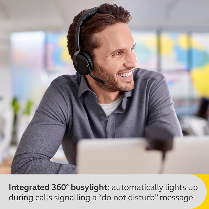 Jabra Evolve2 65 Flex MS Auriculares estéreo supraaurales (Bluetooth, inalámbrico, USB-C)