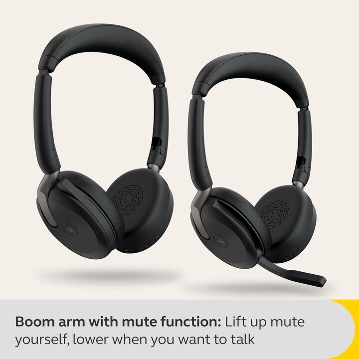 Jabra Evolve2 65 Flex MS Auriculares estéreo supraaurales (Bluetooth, inalámbrico, USB-C)