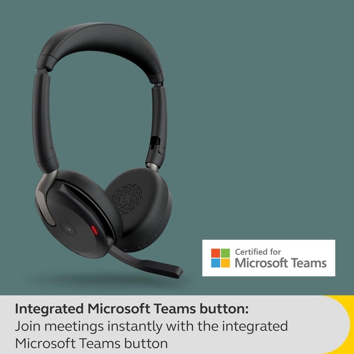 Jabra Evolve2 65 Flex MS Auriculares estéreo supraaurales (Bluetooth, inalámbrico, USB-A)