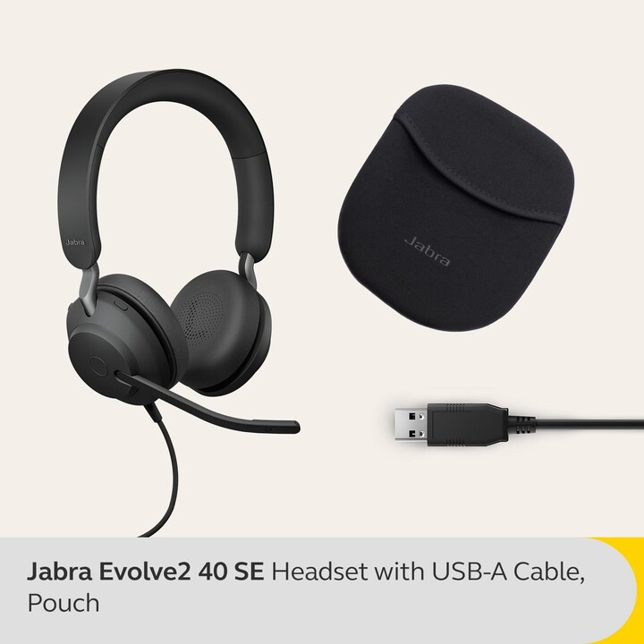 Jabra Evolve2 40 SE MS Stereo Headset On-Ear (USB-A, kabelgebunden)