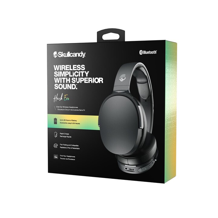 Skullcandy Hesh Evo Auriculares Inalámbrico y alámbrico Diadema Llamadas/Música USB Tipo C Bluetooth Negro