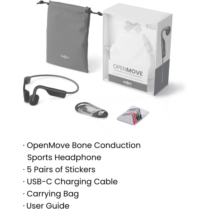 SHOKZ OpenMove Auriculares Inalámbrico Banda para cuello Deportes Bluetooth Gris