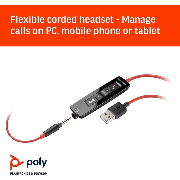 POLY Blackwire C3215 Kopfhörer Kabelgebunden Kopfband Büro/Callcenter USB Typ-C Schwarz