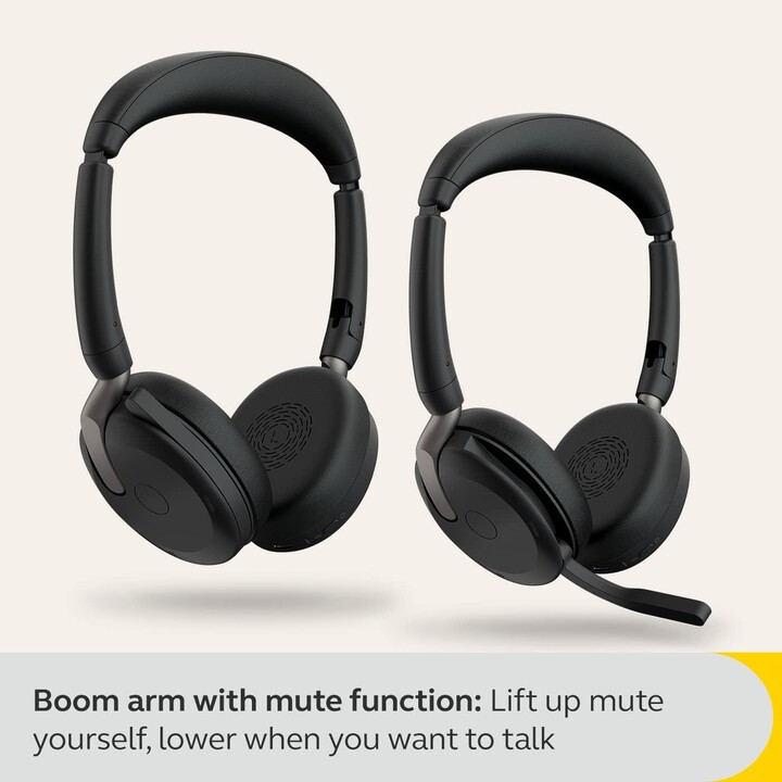 Jabra Evolve2 65 Flex UC Auriculares estéreo supraaurales (Bluetooth, inalámbrico, USB-C)