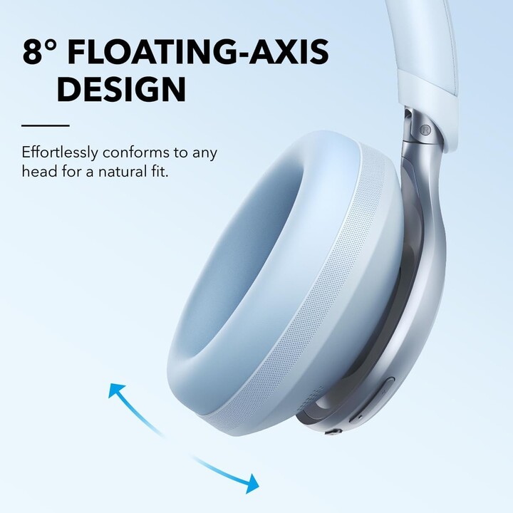 Soundcore Space One Cuffie Bluetooth con cancellazione del rumore (ANC) Blu