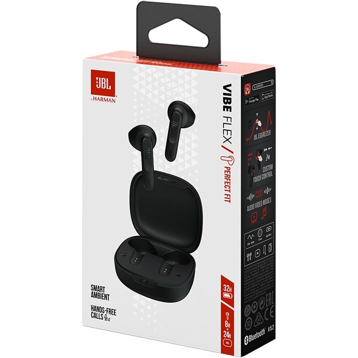 JBL Wave Flex Negro - Auriculares Bluetooth