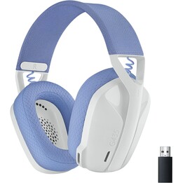 Auriculares Gaming con Micrófono Logitech G435/ Bluetooth/ Blanco Crudo y Lila