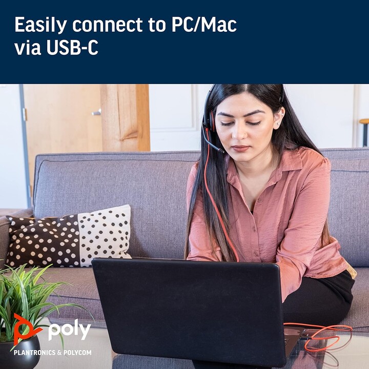 POLY Blackwire C3210 Headphones Wired Headband Office/Call Center USB Type C Black