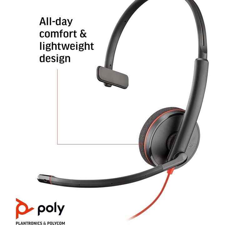 POLY Blackwire C3210 Headphones Wired Headband Office/Call Center USB Type C Black