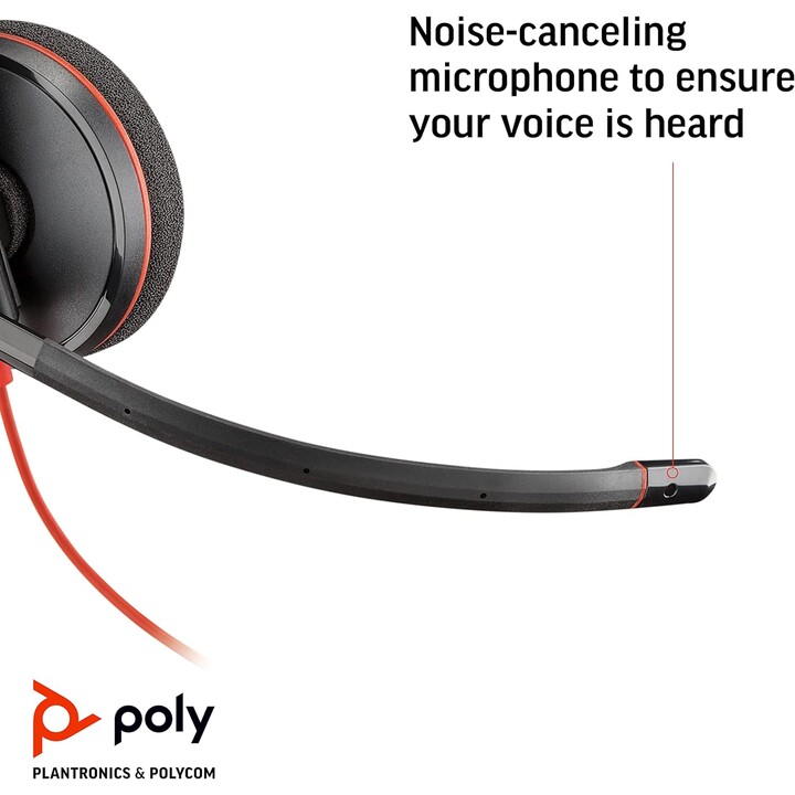 POLY Blackwire C3210 Headphones Wired Headband Office/Call Center USB Type C Black
