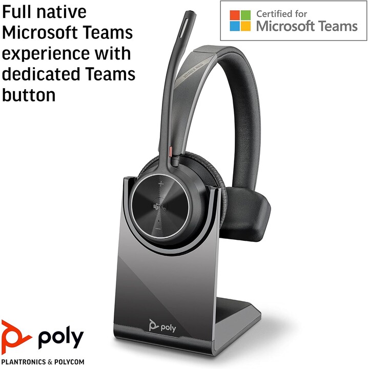 POLY Voyager 4310 UC Casque Sans fil Arceau Bureau/Centre d'appels USB Type-A Bluetooth Socle de chargement Noir