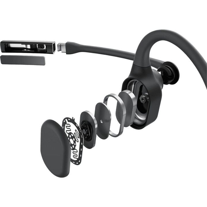 SHOKZ C110-AC-BK auricular y casco Auriculares Inalámbrico gancho de oreja Oficina/Centro de llamadas USB Tipo C Bluetooth Negro