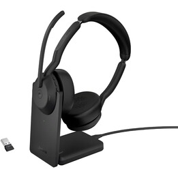 Jabra Evolve2 55 MS Stereo Link 380 USB-A con base de carga