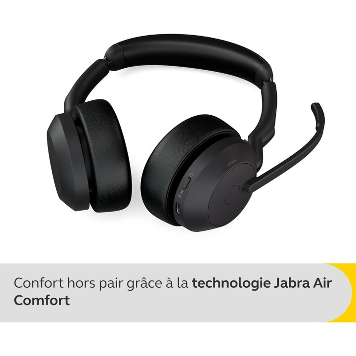 Jabra Evolve2 55 MS Stereo Link 380 USB-A con base de carga