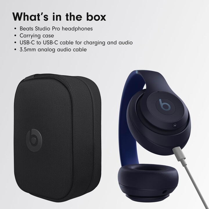 Beats Beats Studio Pro Mic Cuffie Blu Navy
