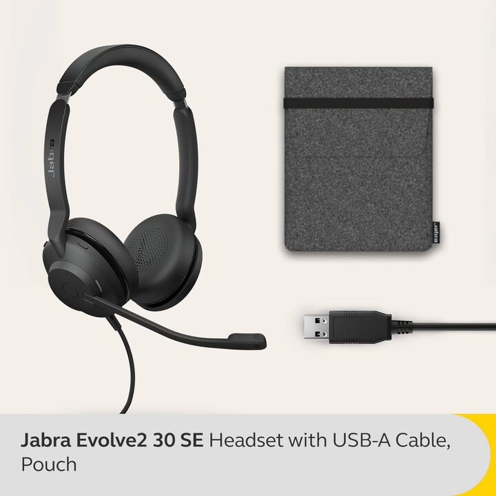 Jabra Evolve2 30 SE MS Auriculares estéreo supraaurales (USB-A, con cable)