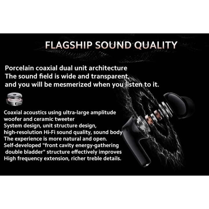Xiaomi Redmi Buds 5 Pro Black Noise Canceling (ANC) - Bluetooth Earphones