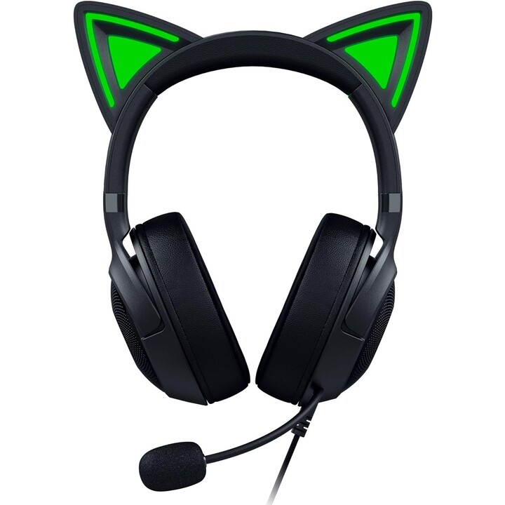 Fone de ouvido Razer Kraken Kitty V2 microfone com fio na orelha e cancelamento de ruído