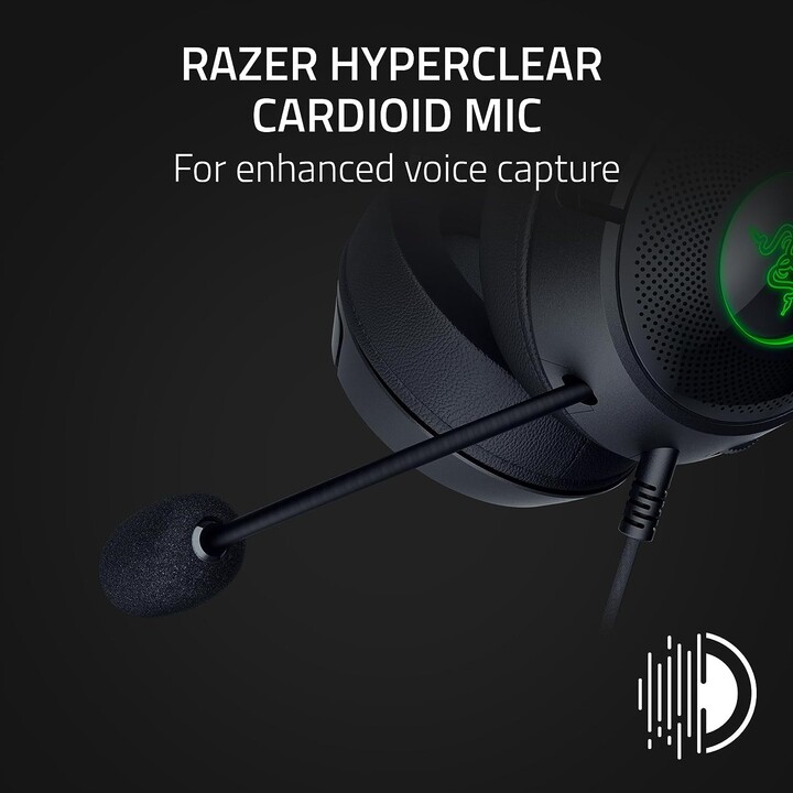 Fone de ouvido Razer Kraken Kitty V2 microfone com fio na orelha e cancelamento de ruído