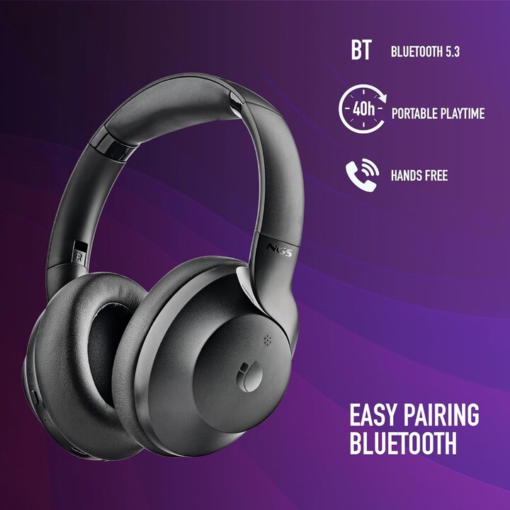Auriculares Inalámbricos NGS Ártica Shake/ con Micrófono/ Bluetooth/ Negros