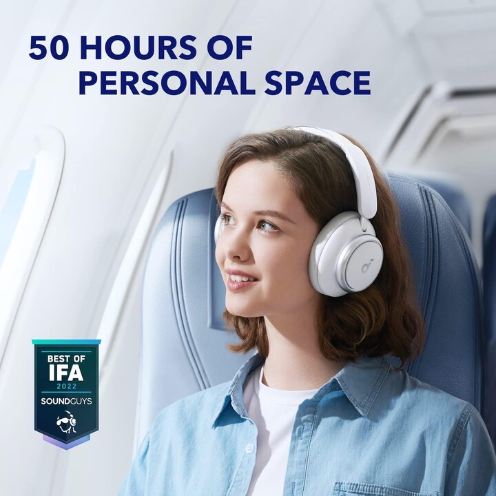Soundcore Space Q45 Blanco con cancelación de ruido (ANC) - Auriculares Bluetooth