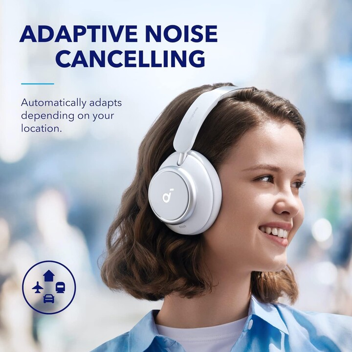 Soundcore Space Q45 Blanco con cancelación de ruido (ANC) - Auriculares Bluetooth