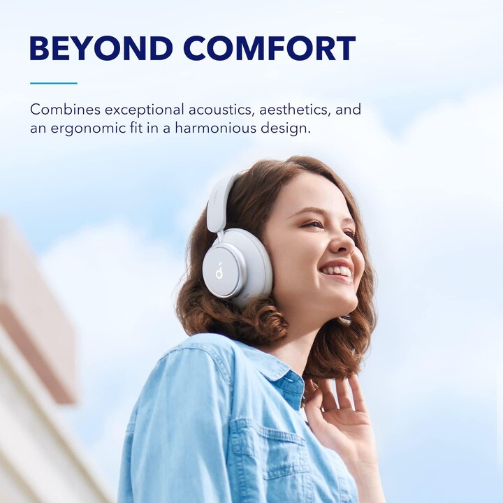 Soundcore Space Q45 Blanco con cancelación de ruido (ANC) - Auriculares Bluetooth