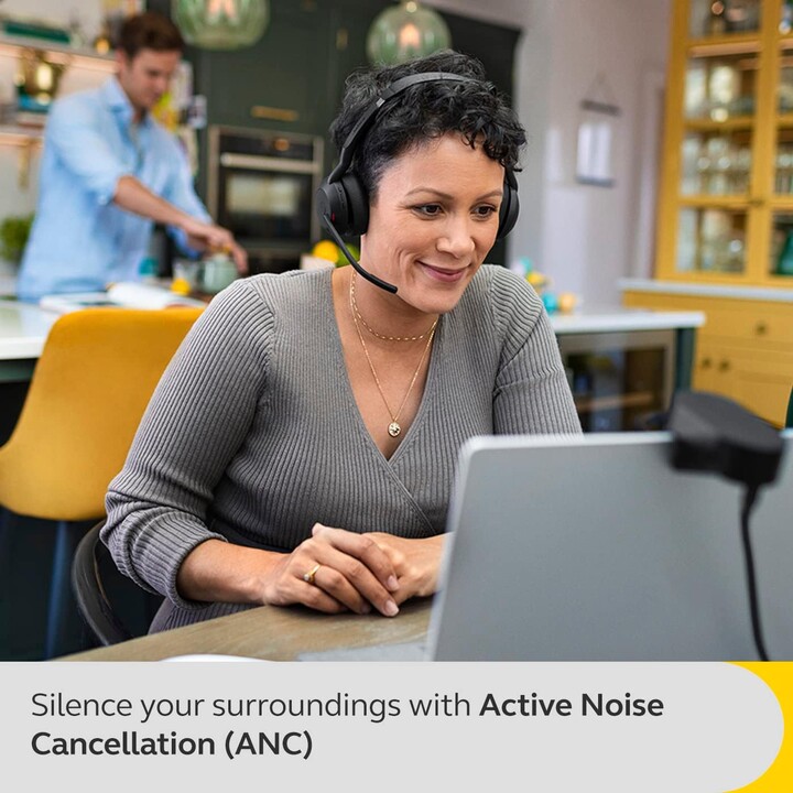 Jabra Evolve2 55 UC Mono Headset On-Ear (Bluetooth, sem fio, USB-A, estação de carregamento)