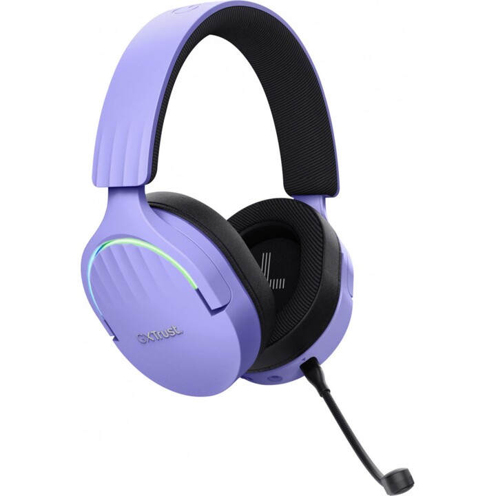 Fones de ouvido sem fio para jogos com microfone Trust Gaming GXT 491 Fayzo/ Bluetooth/ Jack 3.5/ Roxo