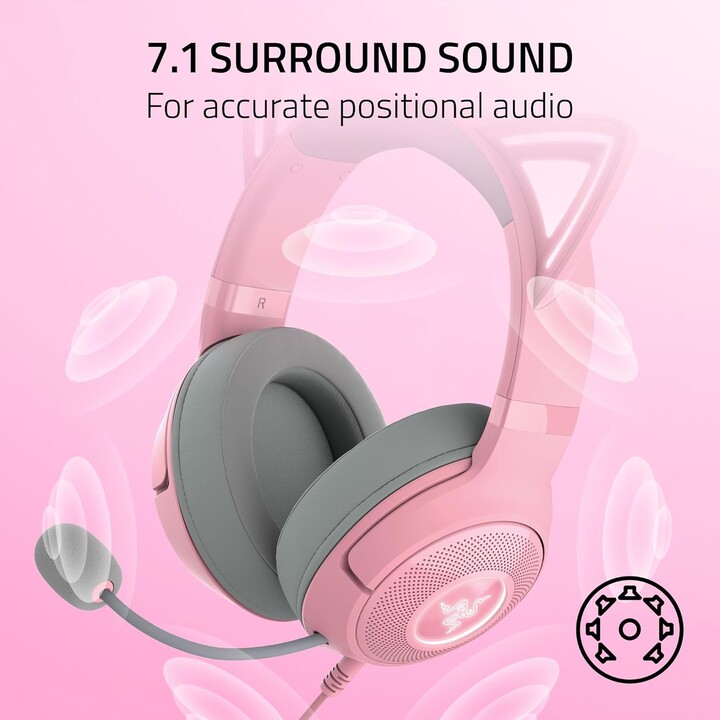Auriculares Razer Kraken Kitty V2 Quartz (rz04-04730200-r3m1)
