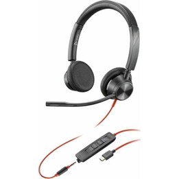 Auriculares estéreo HP Poly Blackwire 3325 con certificación Microsoft Teams, USB-C + Jack de 3,5 mm + Adaptador USB-C/A