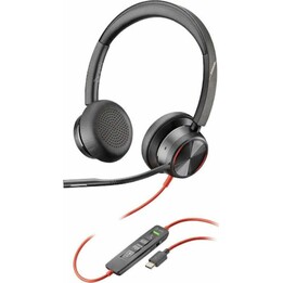 Cuffie USB-C certificate Microsoft Teams stereo Poly Blackwire 8225 + adattatore USB-C/A