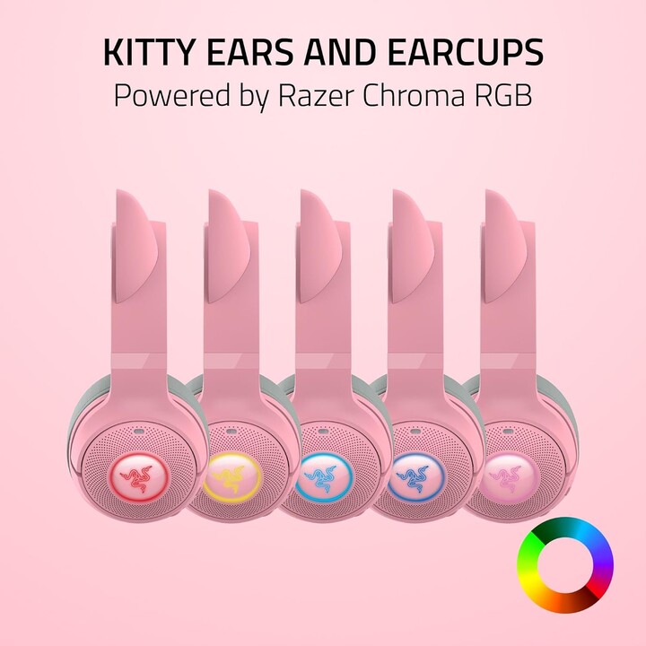 Razer Kraken Kitty V2 Bt Auriculares Inalámbrico Diadema Juego Bluetooth Rosa