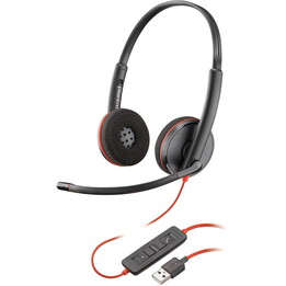 Auriculares estéreo USB-C Poly Blackwire 3220 + adaptador USB-C/A