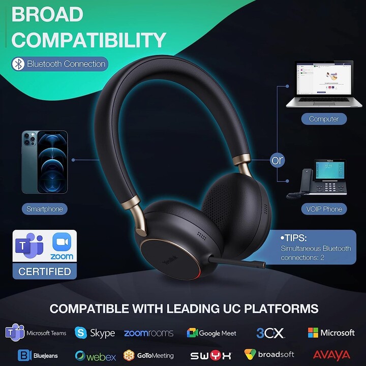 Yealink BH76 Microsoft Teams Negro USB