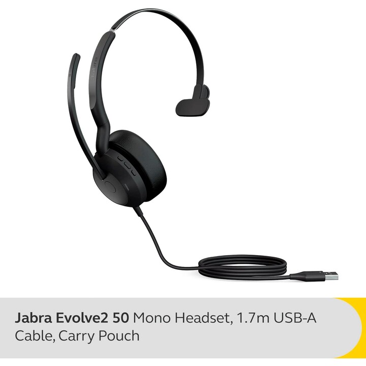 Jabra Evolve2 50 UC Mono - fone de ouvido
