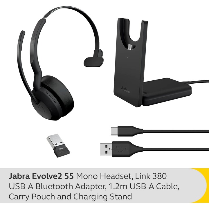 Jabra Evolve2 55 MS Mono - Headset - m