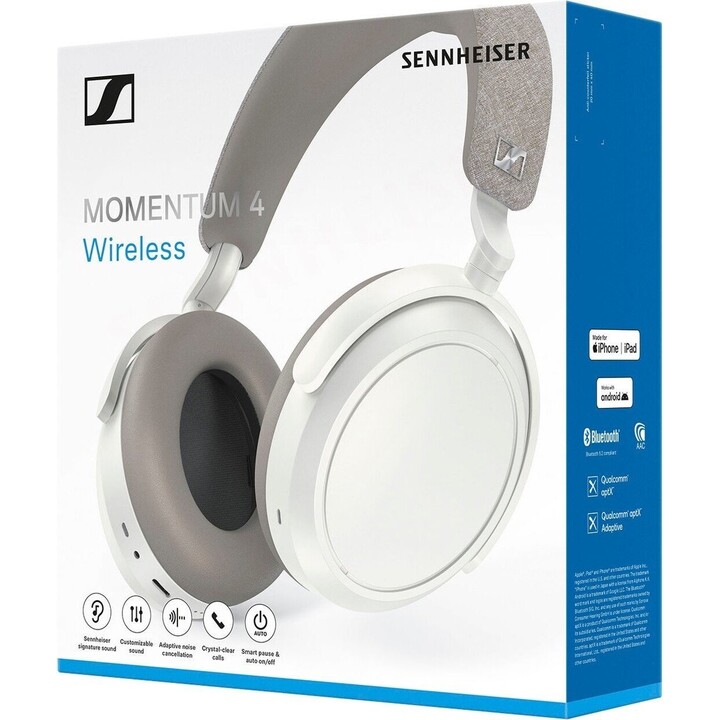 Sennheiser Momentum 4 Wireless ANC Bluetooth Headphones White