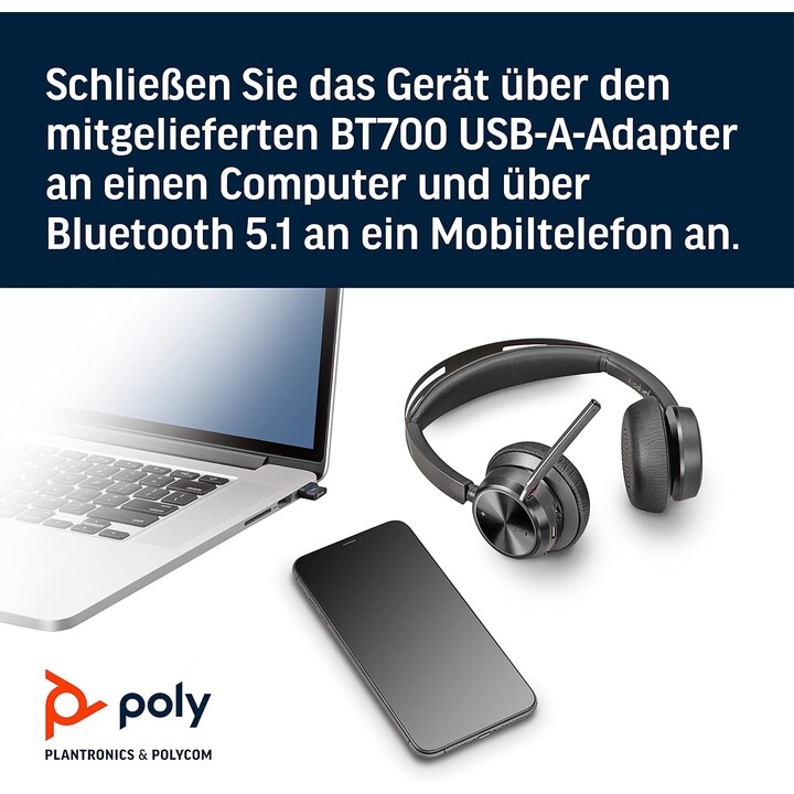 Auriculares Poly Voyager Focus 2 USB-A