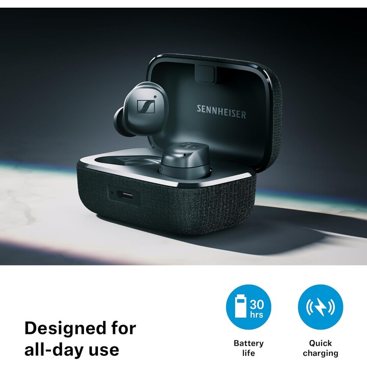 Sennheiser Momentum True Wireless 4 ANC Preto - Auscultadores Bluetooth