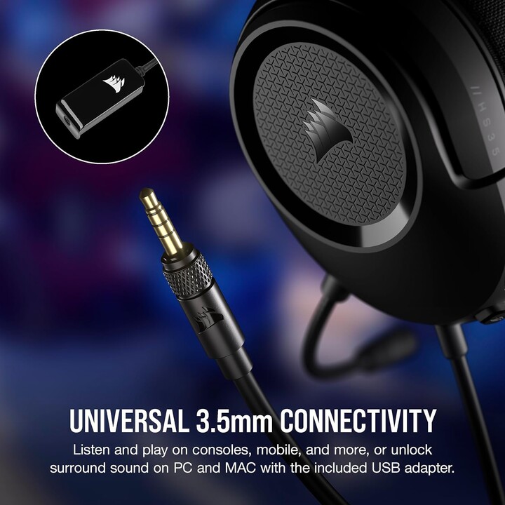 Corsair HS35 V2 Surround Multiplattform-Kopfhörer Schwarz Ca-9011386-eu