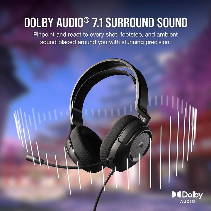 Fones de ouvido multiplataforma Corsair HS35 V2 Surround pretos Ca-9011386-eu