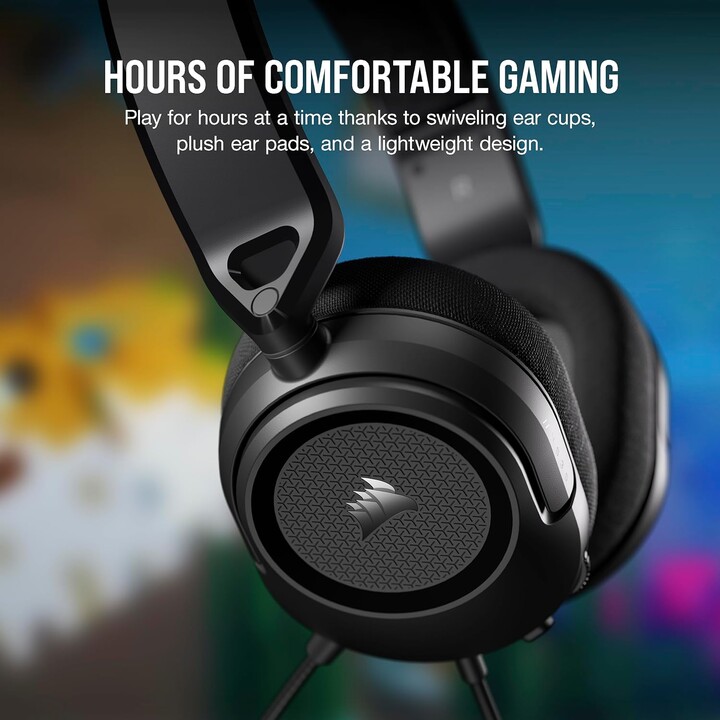 Fones de ouvido multiplataforma Corsair HS35 V2 Surround pretos Ca-9011386-eu