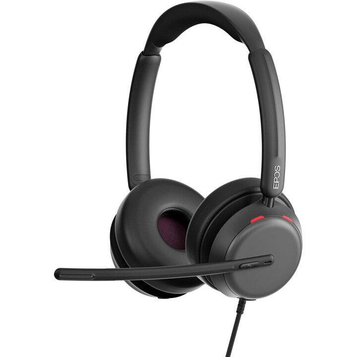 EPOS Impact 860 ANC - Hochleistungsfähiges Doppelohr-Headset mit Geräuschunterdrückung, Super-Breitband-Audio, USB-C-Konnektivit