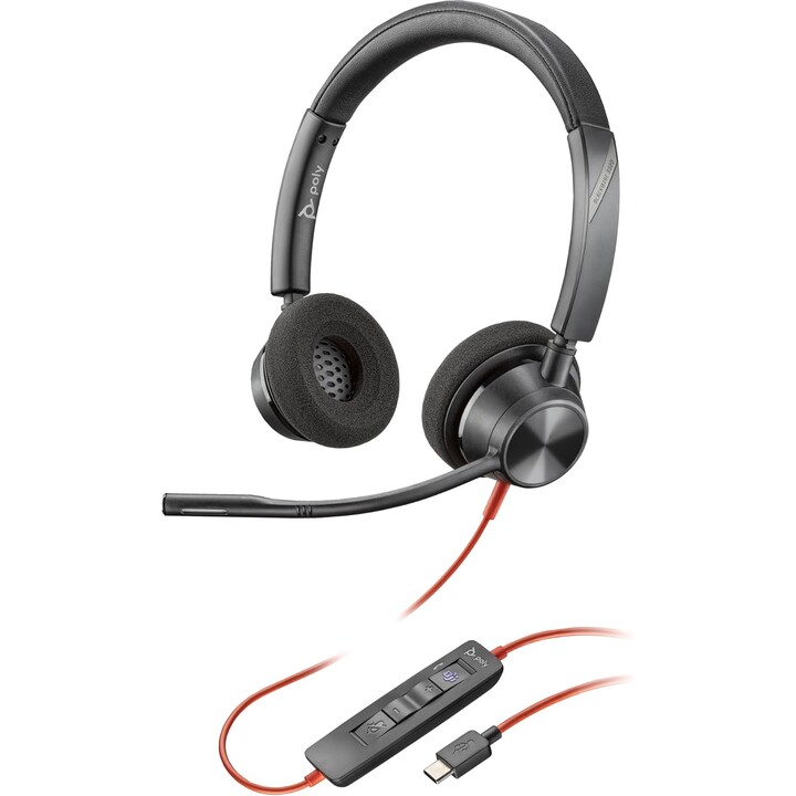 Auriculares POLY Blackwire 3320 Stereo Microsoft Teams Certified USB-C Auriculares +USB-C/A Adapter