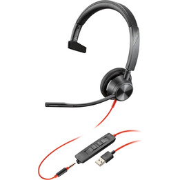 POLY Blackwire 3315 Auriculares monoaurales USB-C +Enchufe de 3,5 mm. +Adaptador USB-C/A