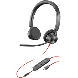 POLY Blackwire 3325 Auriculares estéreo USB-C +Enchufe de 3,5 mm. +Adaptador USB-C/A